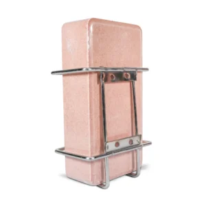 Compressed Block Himalayan Rock Salt with Metal Holder - Image 1